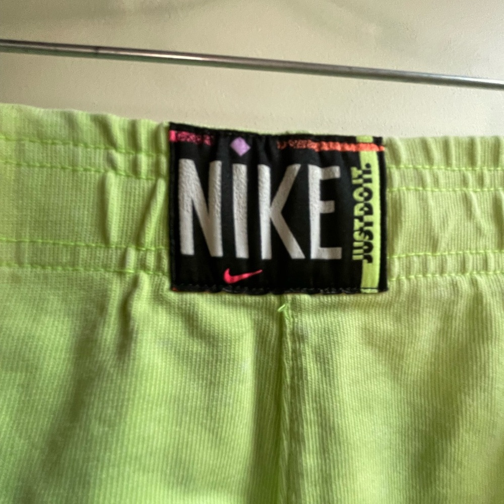 Nike Lime Green Shorts With Logos Size Medium - Picture 7 of 12